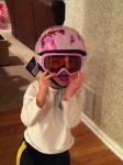 Cute Ski Helmet and Goggles for Girls